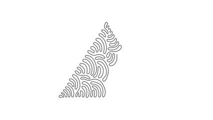 Poster - self drawing animation of single line draw triangle on white background. flat style. triangle for yo