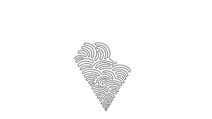 Poster - Animated self drawing of continuous line draw poker cards suit diamond shape single icon. Diamond suit deck of playing card used for ace in casino. Swirl curl style. Full length single line animation.