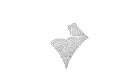 Poster - animated self drawing of continuous line draw rhombus icon. flat style. rhombus logo icon for your w