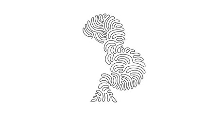 Poster - animated self drawing of continuous line draw poker playing cards suit club shape single icon. clubs