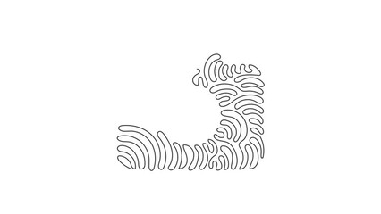 Poster - Self drawing animation of single line draw camera linear icon, simple digital device flat for app logo web website button ui ux interface. Swirl curl style. Continuous line draw. Full length animated.