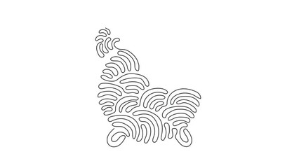 Poster - Self drawing animation of single line draw alarm clock. Business watch in retro style. Time doing work with deadline. Stop time vector. Swirl curl style. Continuous line draw. Full length animated.