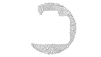 Poster - Self drawing animation of single line draw camera linear, digital device flat for app logo web website button ui ux interface. Swirl curl circle style. Continuous line draw. Full length animated.