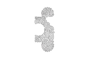 Poster - Self drawing animation of single line draw puzzle flat. Thin line signs. Outline symbol for web or mobile app. Puzzle outline pictogram. Swirl curl style. Continuous line draw. Full length animated.