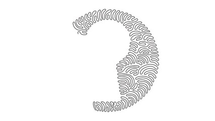 Poster - Self drawing animation of single line draw keyhole outline icon isolated. Symbol, logo illustration for mobile concept, web, games. Swirl curl circle style. Continuous line draw. Full length animated.