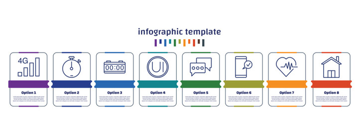 Poster - infographic template with icons and 8 options or steps. infographic for concept. included ,