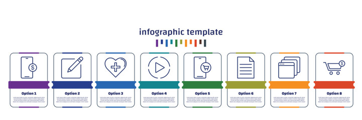 Poster - infographic template with icons and 8 options or steps. infographic for concept. included ,