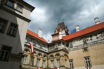 Wall Mural - The detail of the castle in Brandýs nad Labem in Czech Republic. One of the sights of the city. 