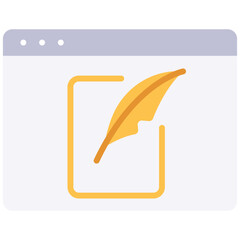 Wall Mural - website writer icon