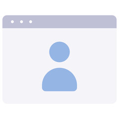 Wall Mural - website account icon