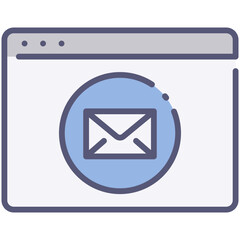 Wall Mural - website email icon
