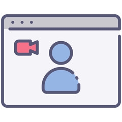 Wall Mural - website video call icon
