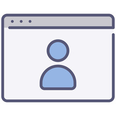 Wall Mural - website account icon