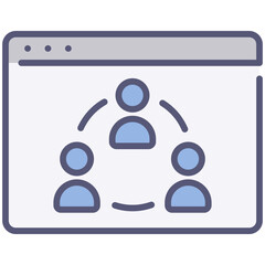 Wall Mural - website community icon
