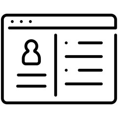 Wall Mural - website portfolio icon