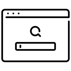 Wall Mural - website search engine icon