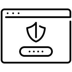 Wall Mural - website security icon
