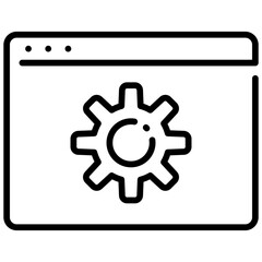 Wall Mural - website setting icon