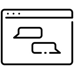 Wall Mural - website social media chat icon