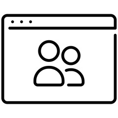 Wall Mural - website social media icon