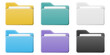 © brovkoserhii - File folder realistic icon set. Vector illustration.