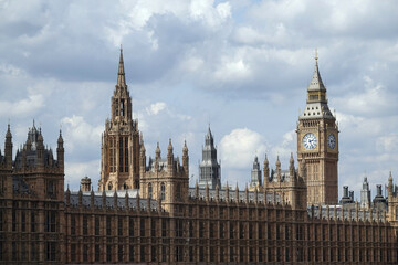 a closeup of the palace of westminster, also known as the houses of parliament, in central london, u