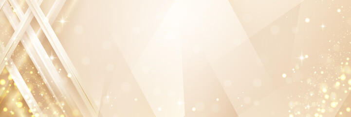 Poster - Abstract luxury vector background with light gold color. Elegant background with sparkling light.
