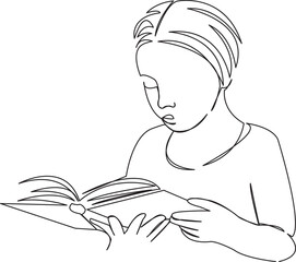 girl reading a book