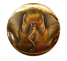 Golden Dragon Inside A Shiny Golden Ball