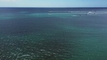 Aerial Video Of Powerboats Racing Through The Ocean