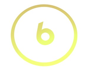 Poster - Colored number or number in a circle from a gradient. Enumeration and numbering.