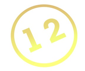 Poster - Colored number or number in a circle from a gradient. Enumeration and numbering.