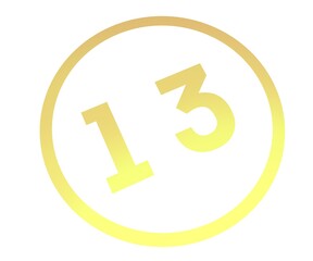 Poster - Colored number or number in a circle from a gradient. Enumeration and numbering.