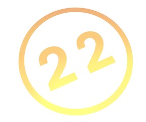 Poster - Colored number in a circle from a gradient. Enumeration and numbering.