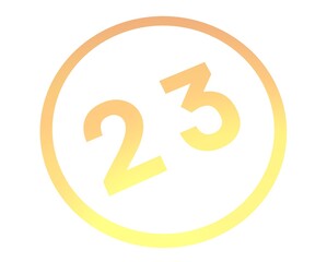 Poster - Colored number in a circle from a gradient. Enumeration and numbering.