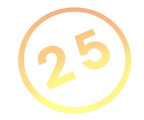 Poster - Colored number in a circle from a gradient. Enumeration and numbering.