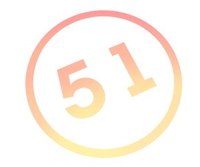 Poster - Colored number in a circle from a gradient. Enumeration and numbering.