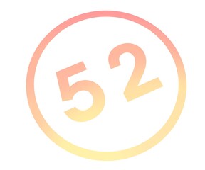 Poster - Colored number in a circle from a gradient. Enumeration and numbering.