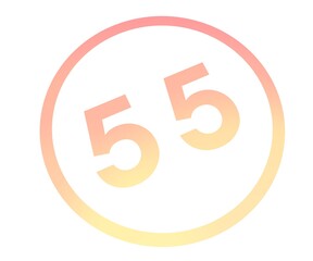 Poster - Colored number in a circle from a gradient. Enumeration and numbering.