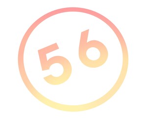 Poster - Colored number in a circle from a gradient. Enumeration and numbering.