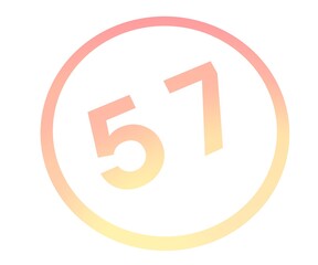 Poster - Colored number in a circle from a gradient. Enumeration and numbering.