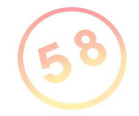 Poster - Colored number in a circle from a gradient. Enumeration and numbering.