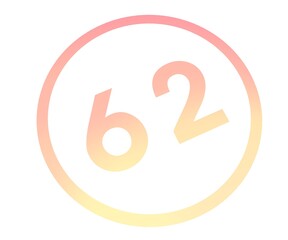 Poster - Colored number in a circle from a gradient. Enumeration and numbering.