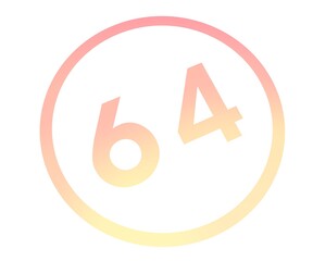 Poster - Colored number in a circle from a gradient. Enumeration and numbering.