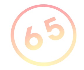 Poster - Colored number or number in a circle from a gradient. Enumeration and numbering.
