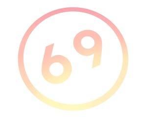 Poster - Colored number or number in a circle from a gradient. Enumeration and numbering.