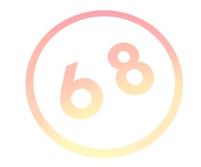 Poster - Colored number or number in a circle from a gradient. Enumeration and numbering.