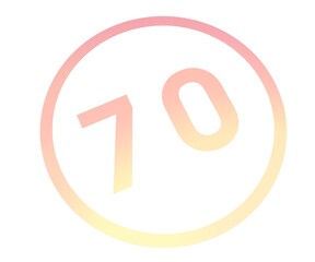 Poster - Colored number in a circle from a gradient. Enumeration and numbering.