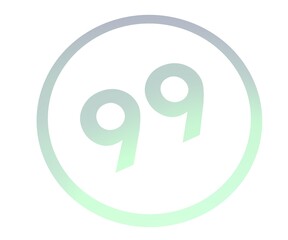 Poster - Colored number or number in a circle from a gradient. Enumeration and numbering.