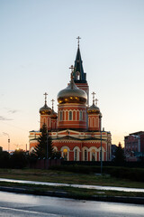 Wall Mural - Znamensky Monastery exterior, vertical photo. Barnaul